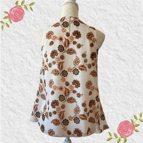 Calvin Klein Sleeveless Pleat Front Blouse - Picture 5 of 11